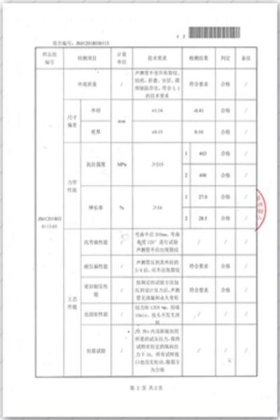 东营出厂检测报告